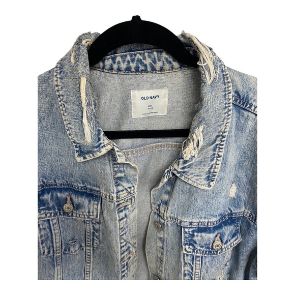 Old Navy Distressed Denim Jacket - Picture 2 of 3